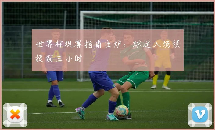 世界杯观赛指南出炉,球迷入场须提前三小时